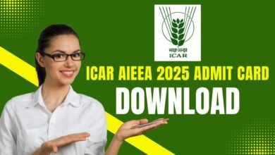 ICAR AIEEA 2025 Admit Card डाउनलोड लिंक, एग्जाम डेट और जरूरी निर्देश (2025)
