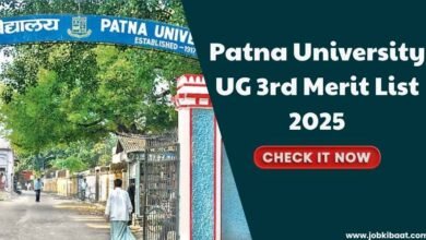 Patna University UG 3rd Merit List 2025